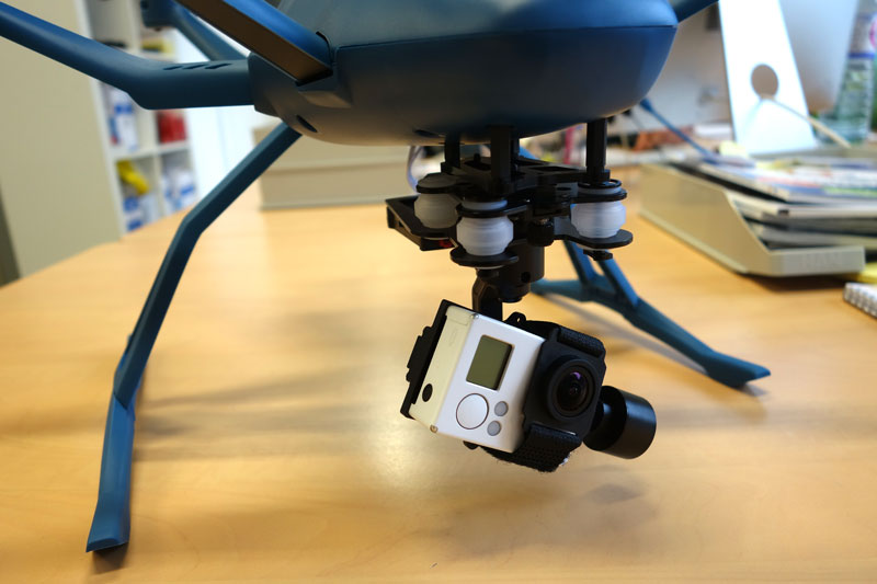 Nacelle Walkera G-3D pour embarquer une GoPro sous votre drone Hexo+