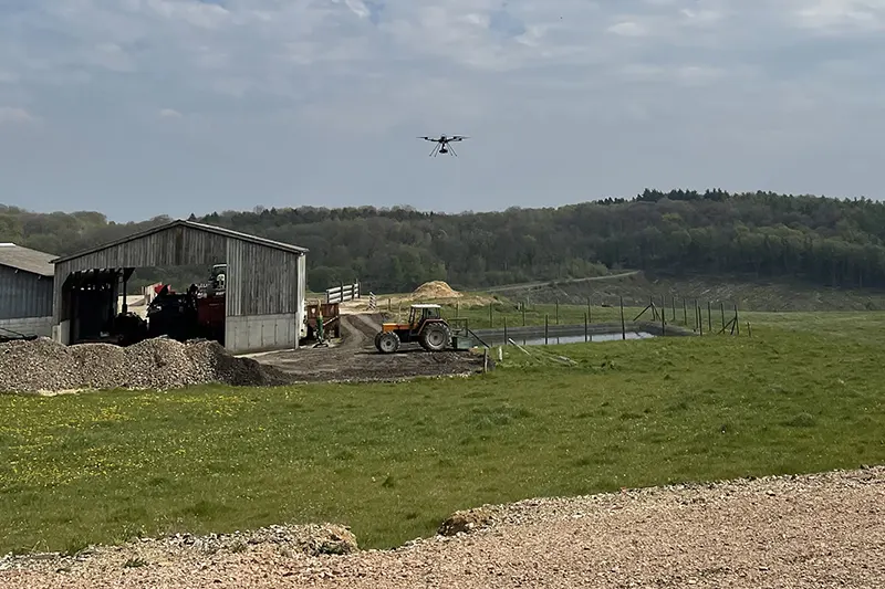 Drone Hexadrone Tundra en vol
