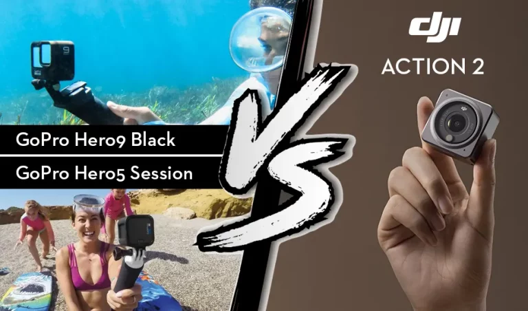 comparatif dji action 2 gopro hero9 hero 5 session