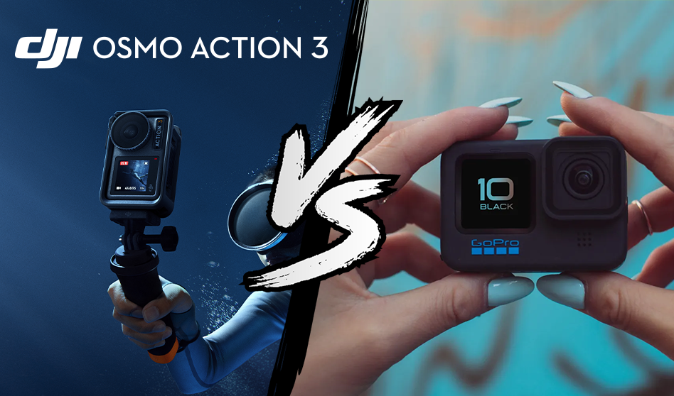 Comparatif technique des caméras DJI Osmo Action 3 et GoPro Hero10 Black