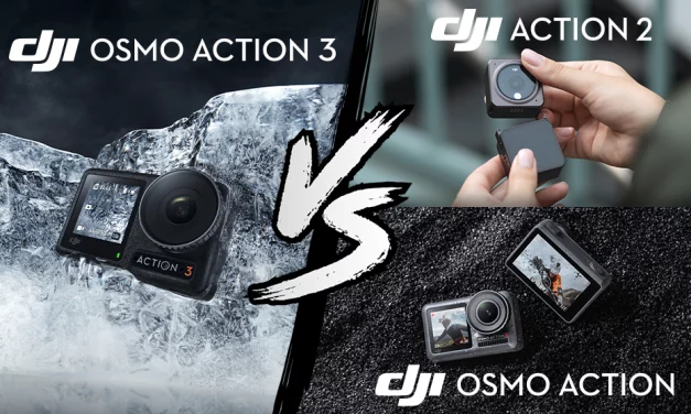 Comparatif technique des caméras DJI Osmo Action 3, DJI Action 2 et DJI Osmo Action