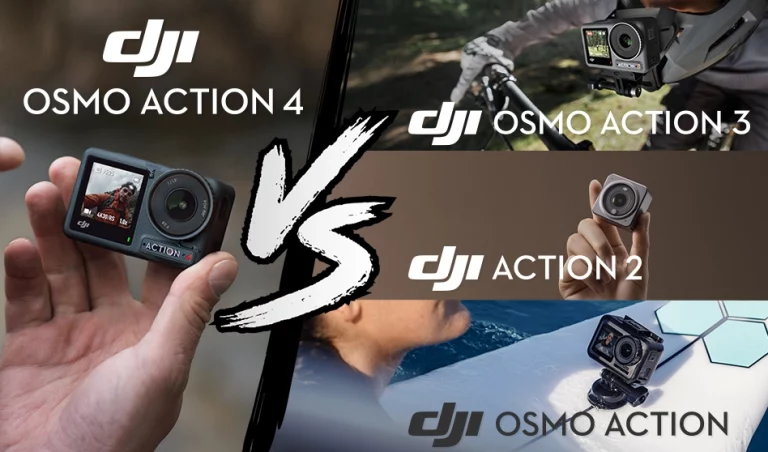 Comparatif technique complet DJI Osmo Action 4 vs DJI Osmo Action 3 vs DJI Action 2 vs DJI Osmo Action