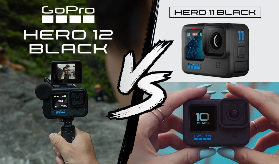 Comparatif GoPro Hero12 Black vs. Hero11 vs. Hero10
