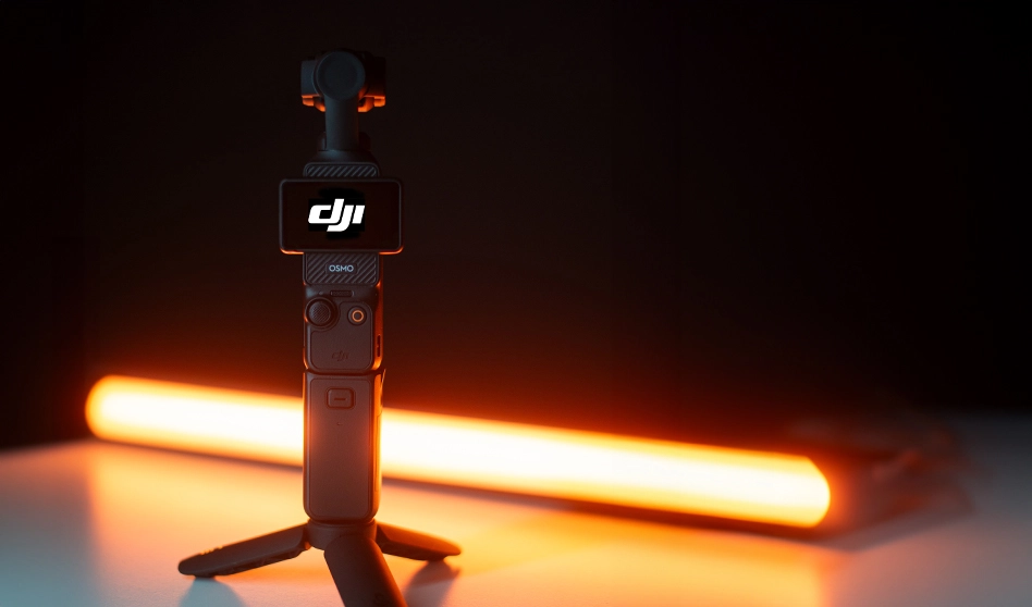 Lampe LED Vidéo Bicolore Pour DJI Osmo Pocket 3 - Réglable 360°, CCT 2700K-6500K, Autonomie 60 Min