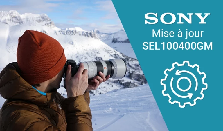 Mise à jour de l'objectif Sony SEL100400GM