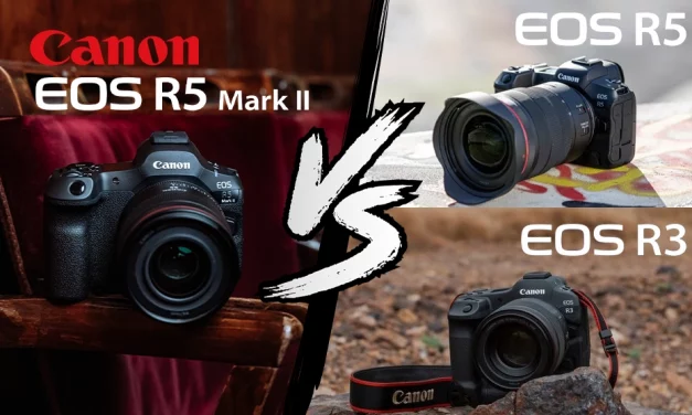Comparatif technique Canon EOS R5 Mark II, EOS R5 et EOS R3