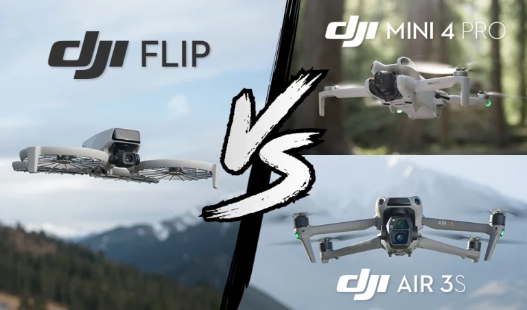 Comparatif technique DJI Flip vs. DJI Mini 4 Pro vs. DJI Air 3S