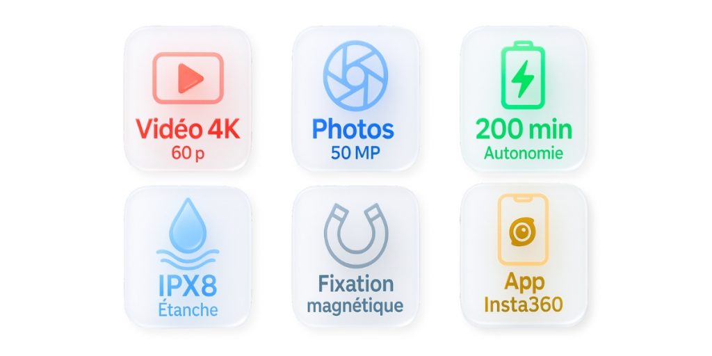 Caractéristiques de l'Insta360 GO Ultra