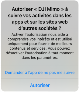 Autorisations DJI suivi activités : réseaux - Tuto DJI Osmo 360