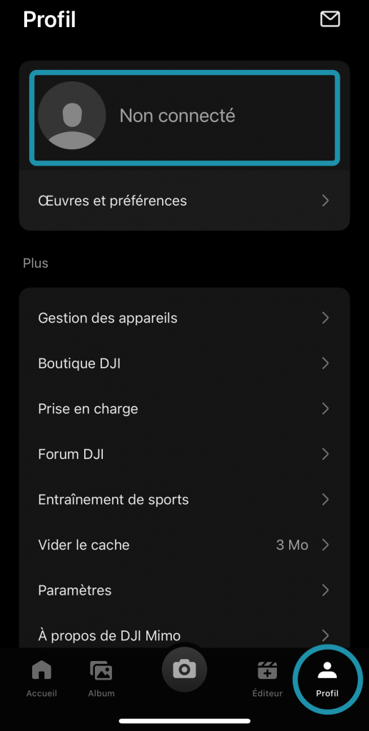 Connexion compte DJI 1 - Tuto DJI Osmo 360