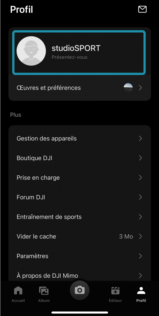 Connexion compte DJI 3 - Tuto DJI Osmo 360