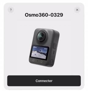 Connexion à la caméra - Tuto DJI Osmo 360