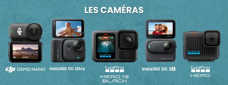 Comparatif DJI Osmo Nano, Insta360 GO Ultra, GoPro Hero13 Black, Insta360 GO 3S et GoPro Hero