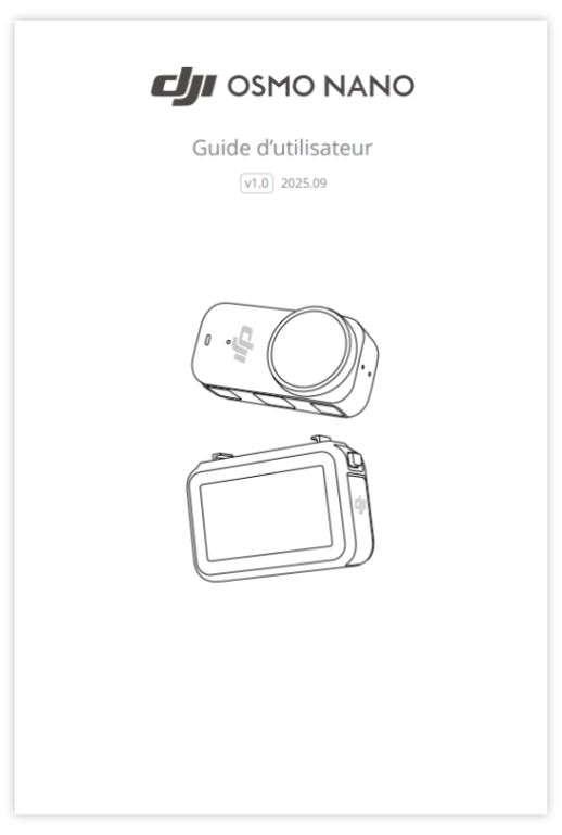 Couverture du manuel DJI Osmo Nano