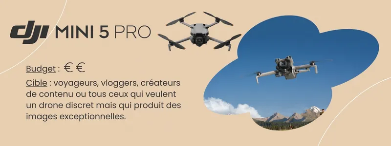 Carte comparatif DJI Mini 5 Pro