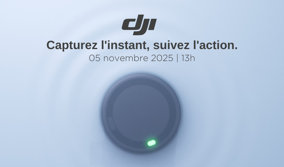 Teaser nouveau produit DJI pour le 5 novembre 2025