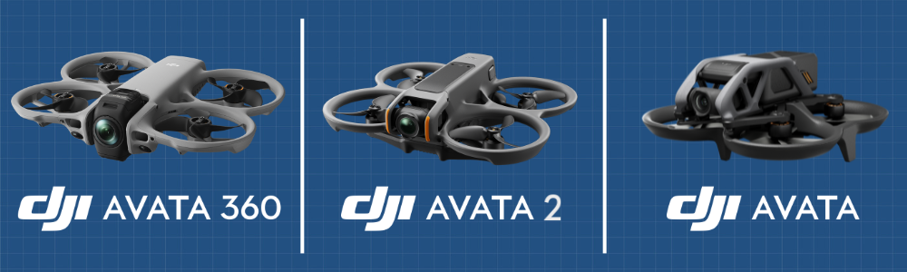 Comparatif des drones DJI Avata 360, DJI Avata 2 et DJI Avata (1ère génération)