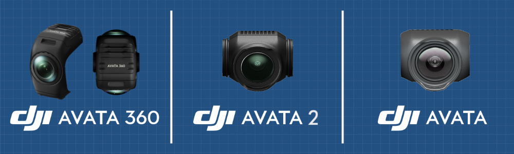 Comparatif des caméras des drones DJI Avata 360, DJI Avata 2 et DJI Avata (1ère génération)