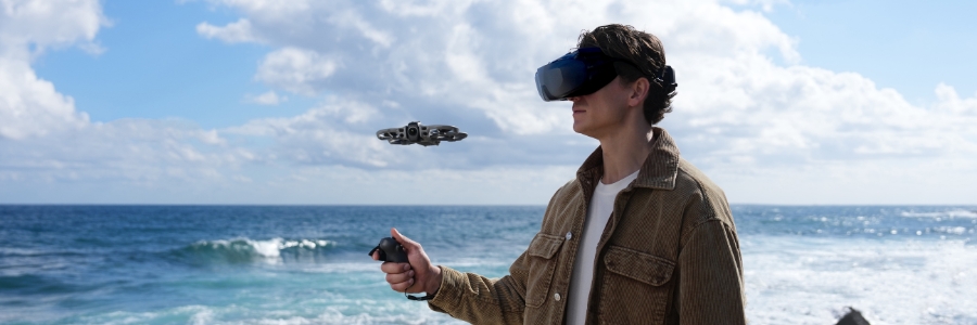 Le DJI Avata 360 piloté en mode FPV