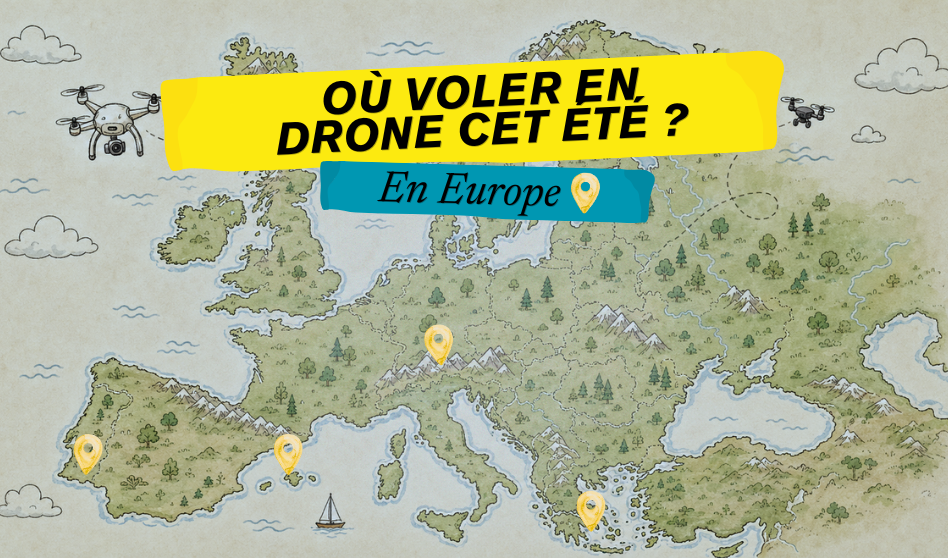 Carte de l'Europe pour savoir où voler en drone
