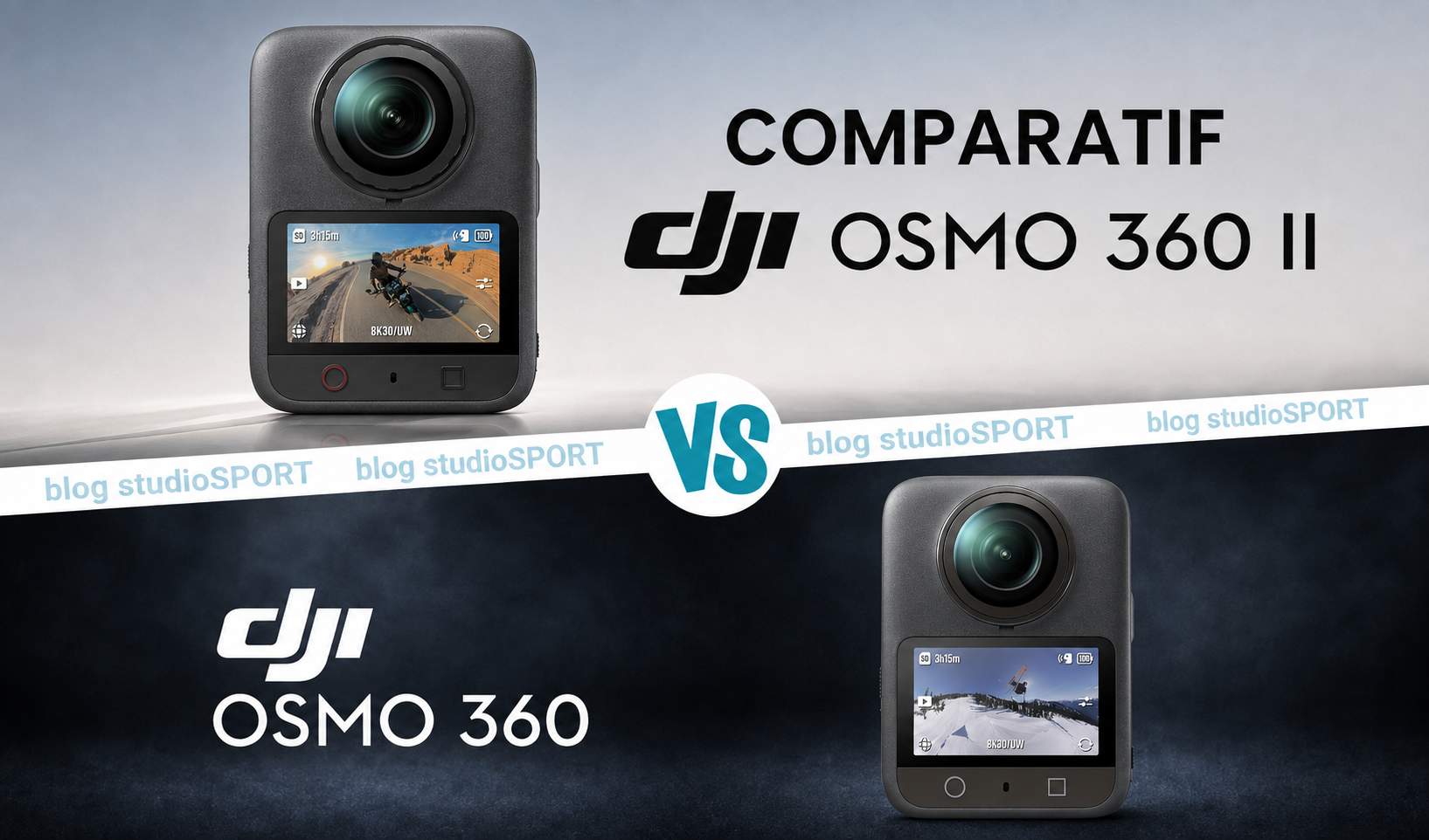 Bannière de présentation DJI Osmo 360 II vs DJI Osmo 360