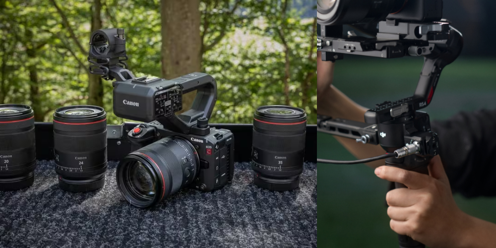Caméra Canon EOS C50 et gimbal DJI RS 4
